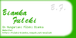 bianka fuleki business card